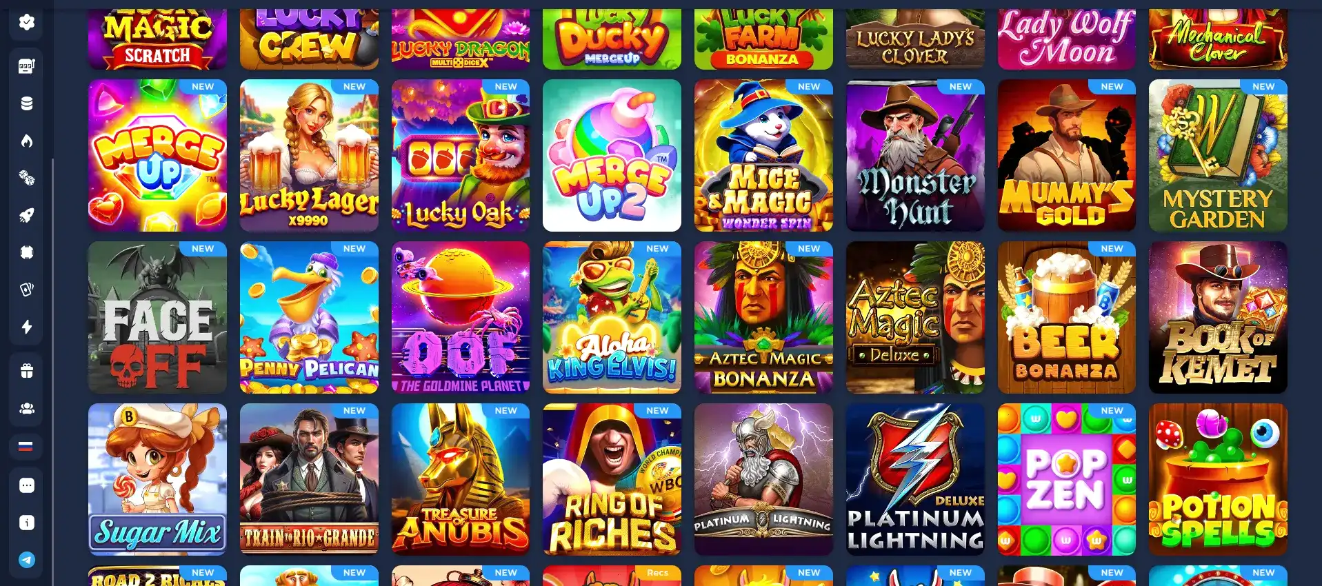 Интерьер лобби Fresh casino с игровыми автоматами